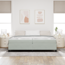 vidaXL Ágykeret Világosszürke 200 x 200 cm szövet