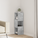 vidaXL Sarokszekrény Beton Szürke 25,5x25x80cm Faanyag