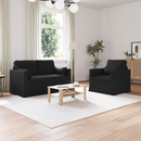 vidaXL Kanapé Szett 2 pcs Fekete 139 x 78 x 80 cm szövet