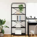 vidaXL Könyvespolc Fekete tölgy 80 x 30 x 183 cm Faanyag