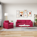 vidaXL Kanapé Szett 2 pcs Bordó 198 x 78 x 80 cm Bársony