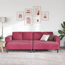 vidaXL Nappali Kanapé 3 pcs Bordó 250 x 188 x 76 cm