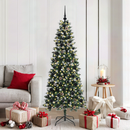 vidaXL Mű karácsonyfa 300 LED-del Zöld 180 cm PVC és Műanyag és Acél
