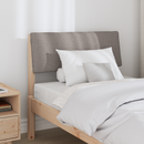 vidaXL Kárpitozott fejtámla Tópszínű 75 cm Tömör fenyőfa