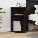 vidaXL Végasztal Fekete 29,6 x 29,6 x 60 cm Faanyag