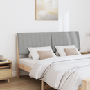 vidaXL Kárpitozott fejtámla Világosszürke 160 cm Tömör fenyőfa