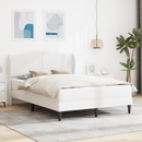 vidaXL Ágykeret fejtámlával Fehér 160 x 200 cm Műbőr