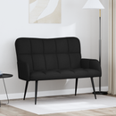 vidaXL Kétüléses Kanapé Fekete 115 x 61 x 87 cm Szövet