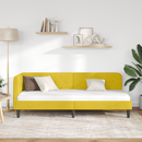 vidaXL Sarokágy keret Sárga 80 x 200 cm Bársony