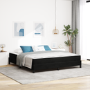 vidaXL Boxrugós ágy matracmal Fekete 180 x 200 cm szövet