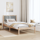 vidaXL Ágykeret Kárpitozott Fejtámlával Világosszürke 90 x 190 cm