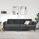 vidaXL Nappali Kanapé 3 pcs Fekete 250 x 188 x 76 cm