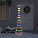 vidaXL LED Karácsonyi Fenyő 230 LED-del Sokszínű 51 x 51 x 190 cm Fém