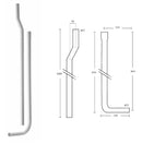 WC bekötőcső 32-es - hosszú - magas szereléshez