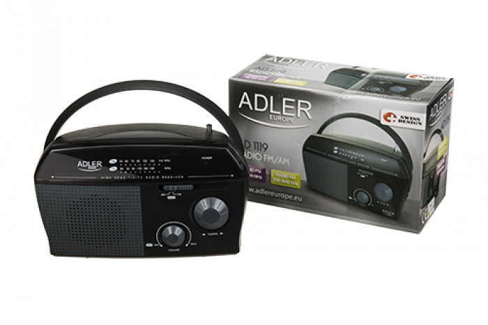Adler AD1119 AM/FM fekete hordozható rádió