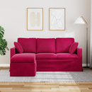 vidaXL Kanapé Bordó 178 x 134 x 80 cm Bársony