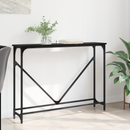 vidaXL Konzolasztal Fekete tölgy 102 x 23 x 75 cm Faanyag