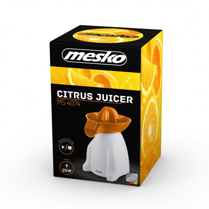 MESKO MS4074 Citrusprés, 25W, Fehér-Narancs