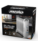 MESKO MS7805 9 Tagú Olajradiátor, 1000W, szürke