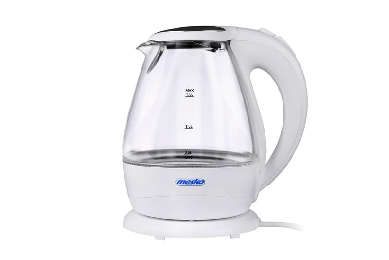 MESKO MS1245 Elektromos Vízforraló, 1,5L, 1850-2200W, Fehér