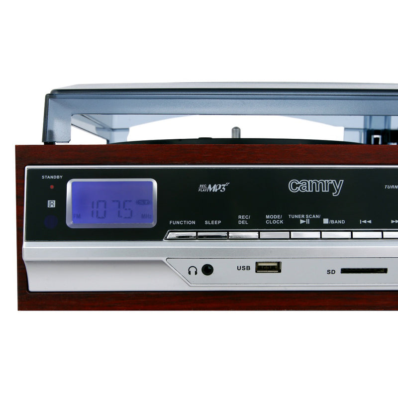 Camry CR1114 Lemezlejátszó MP3, SD, USB funkcióval, barna