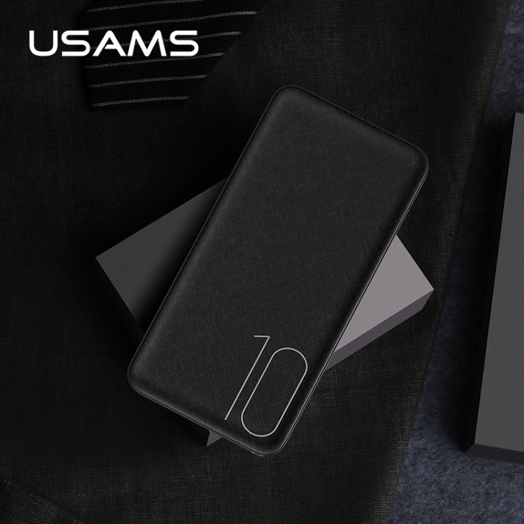 Usams 10000 mAh power bank dupla usb porttal 2A, fekete 1272577