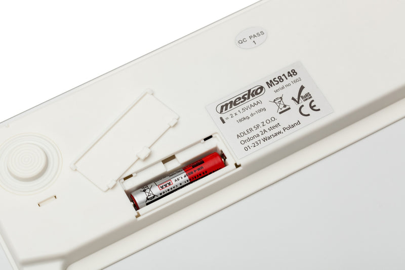 Mesko MS8148W Elemző Személymérleg, 150Kg kapacitás, Fehér