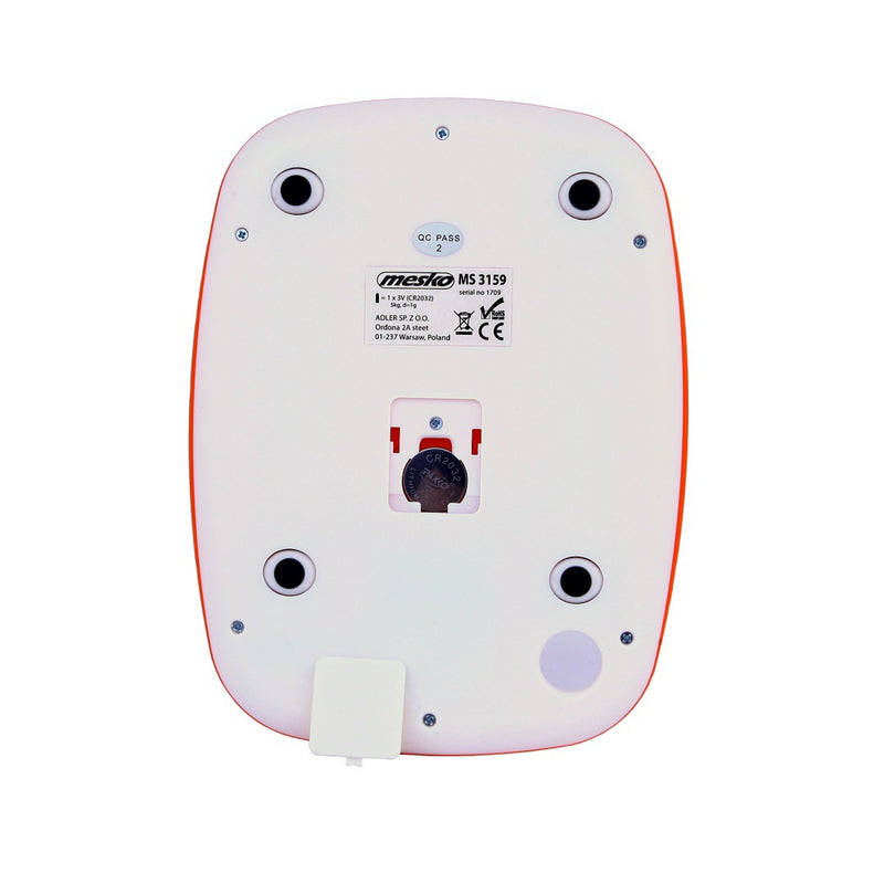 Mesko MS3159O Konyhai Mérleg, 1g mérési pontossággal, Narancs