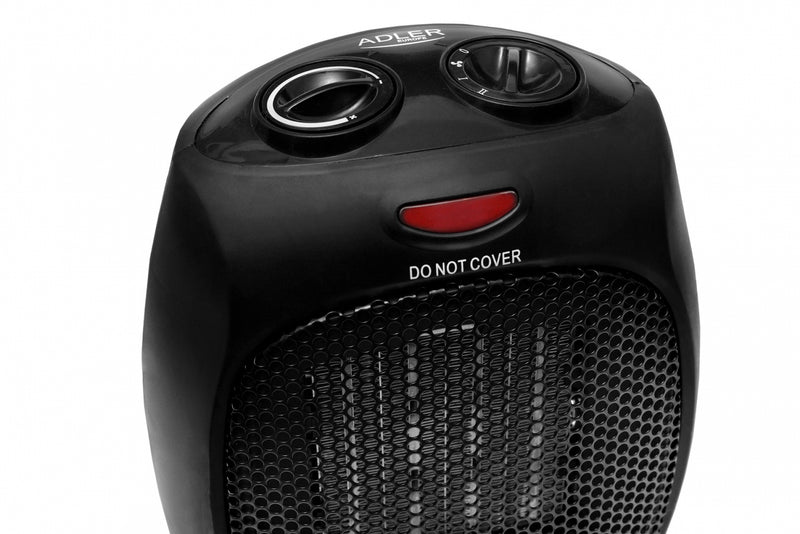 Adler AD7702 1500W Hűvös/meleg levegős kerámia fekete fűtőventilátor