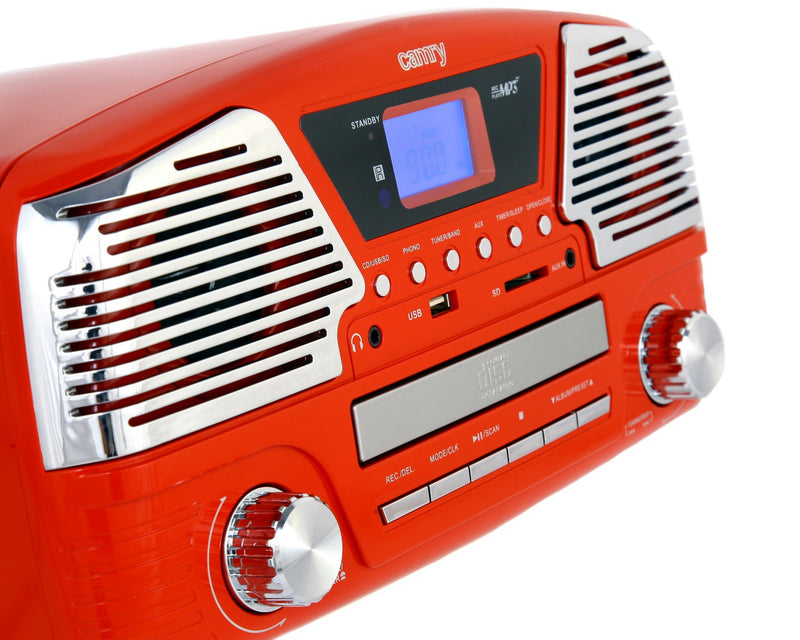 Camry CR1134R lemezlejátszó és rádió, piros