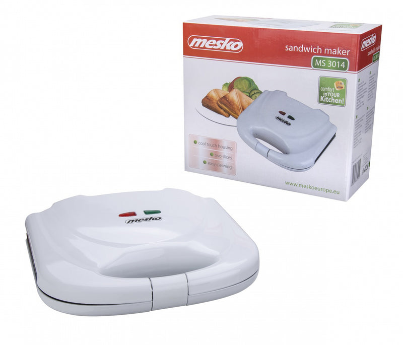 Mesko MS3014 Szendvicssütő, 700W, Fehér