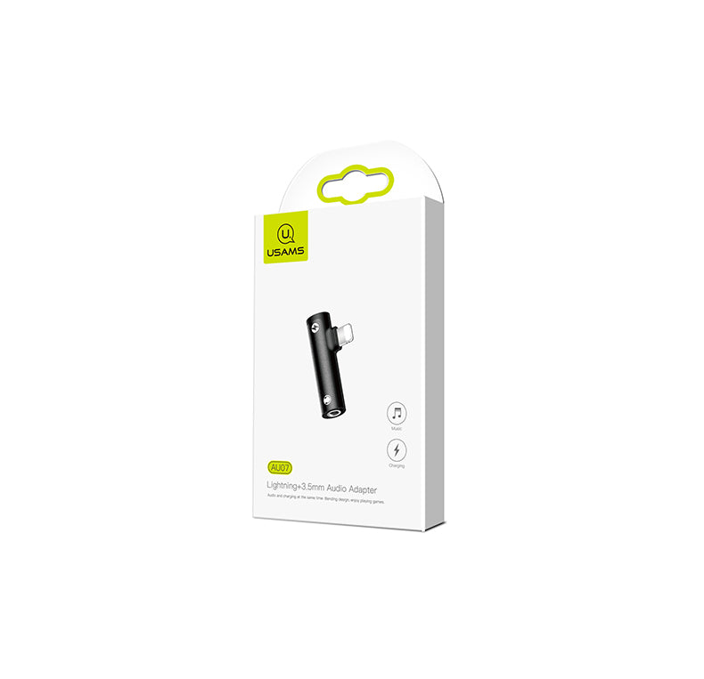 USAMS SJ276LN01 jack elosztó Iphone és iPad készülékekhez, fekete, 1299135