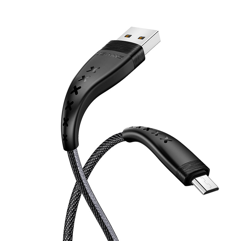 USAMS SJ251USB01 Flexibilis Micro USB kábel, fekete, 1299129
