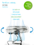 Camry CR7306 padlóventilátor fém 45cm