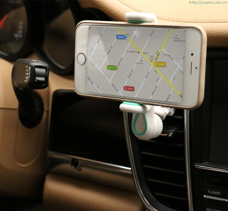 USAMS VSFX01 Autós mobiltartó szellőzőrácsra helyezhető, fekete, 1299128
