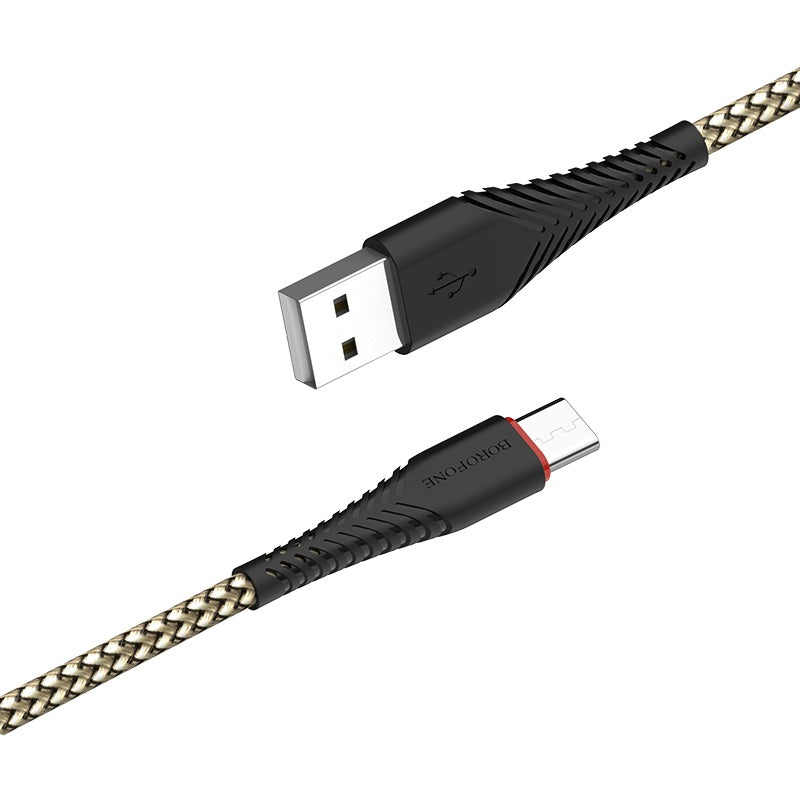Borofone BX25 100cm-es micro usb flexibilis textil kábel 1318775