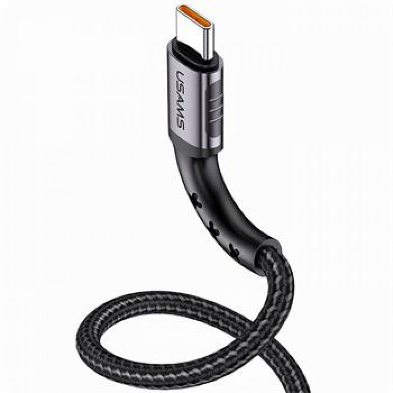 USAMS SJ289USB01 120cm-es usb-c textil borítású kábel flexibilis fejjel, 1323985
