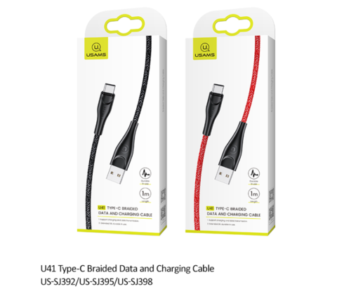USAMS SJ392USB02 USB-C Töltő és adat kábel, 1323994