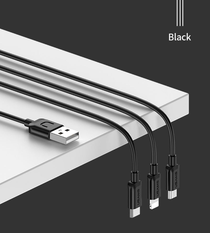 USAMS SJ250USB02 USB-C adat és töltő kábel, 1324000