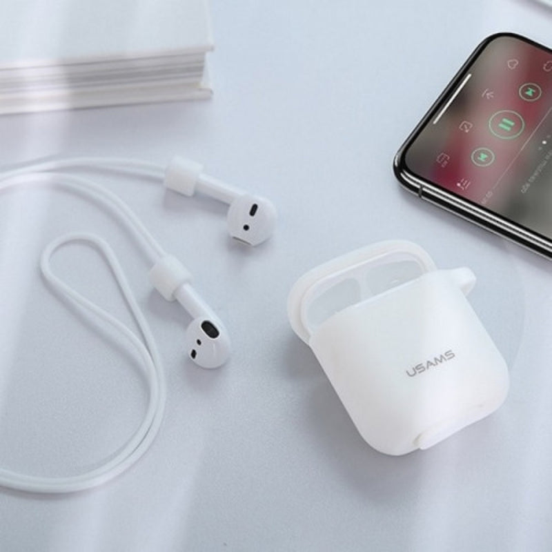 USAMS BH423AP02 Szilikon AirPods tok fehér, 1324411