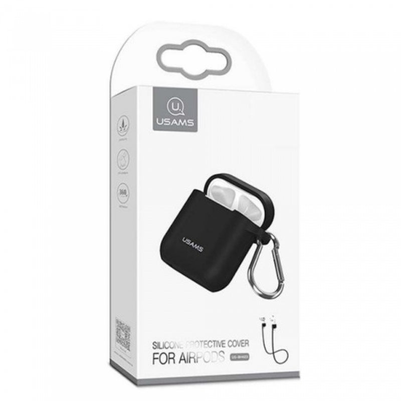 USAMS BH423AP01 Szilikon AirPods tok fekete, 1324410