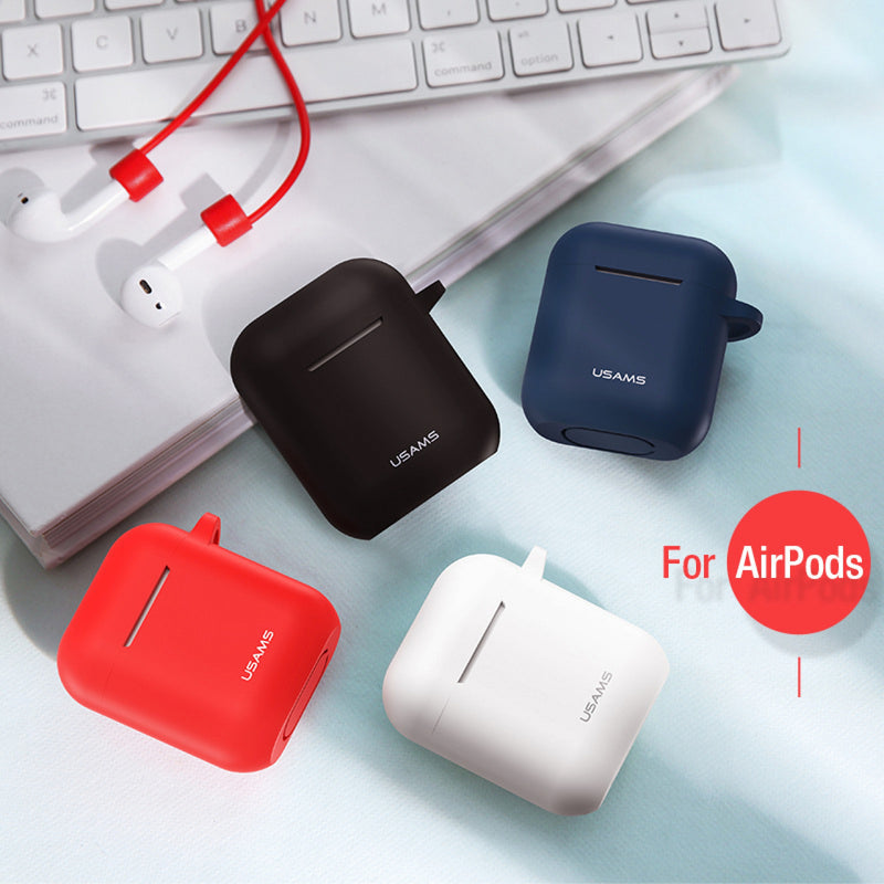 USAMS BH423AP01 Szilikon AirPods tok fekete, 1324410
