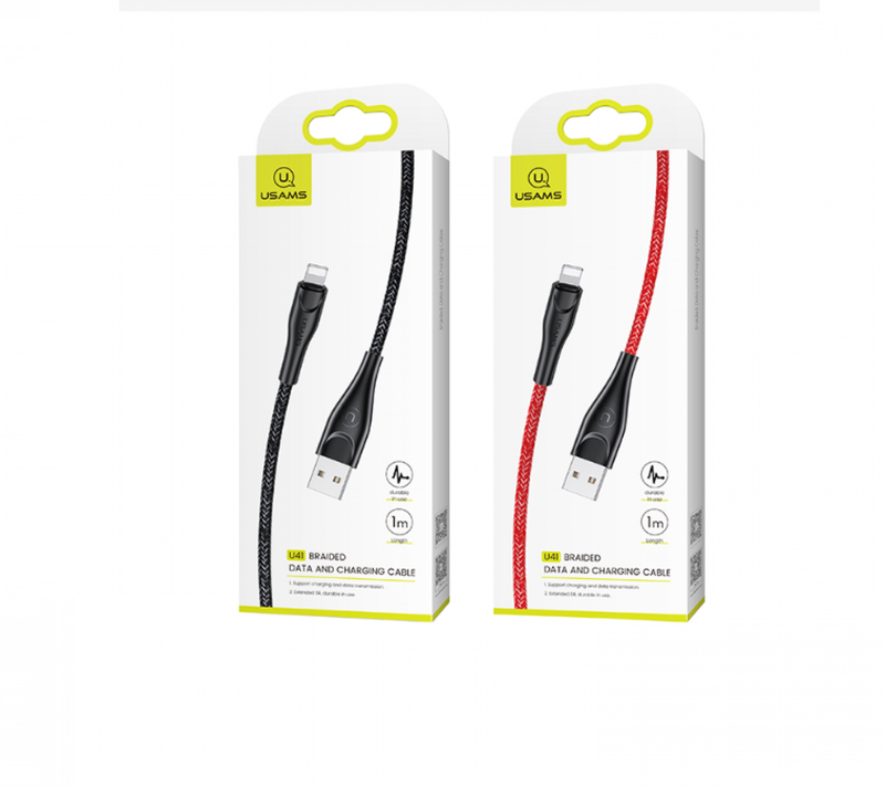 USAMS SJ394USB01 2M Lightning adat és töltő kábel, 1324421