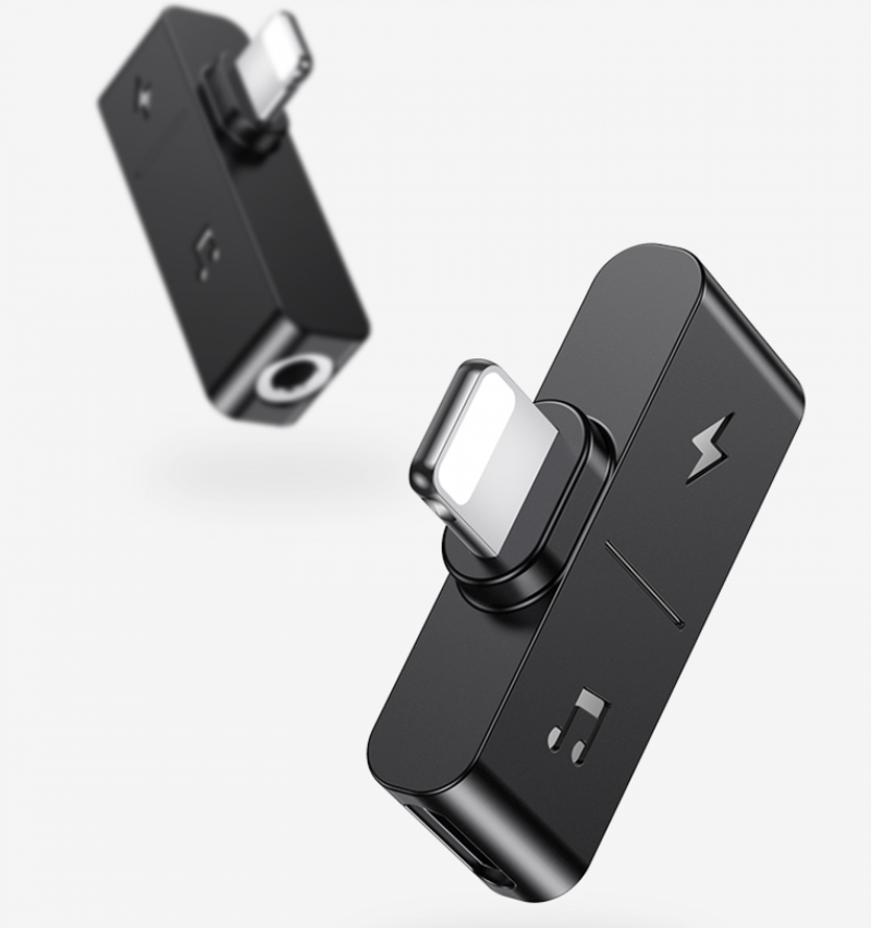 USAMS SJ386TC01 USB-C 2in1 töltő és fülhallgató adapter, 1324426