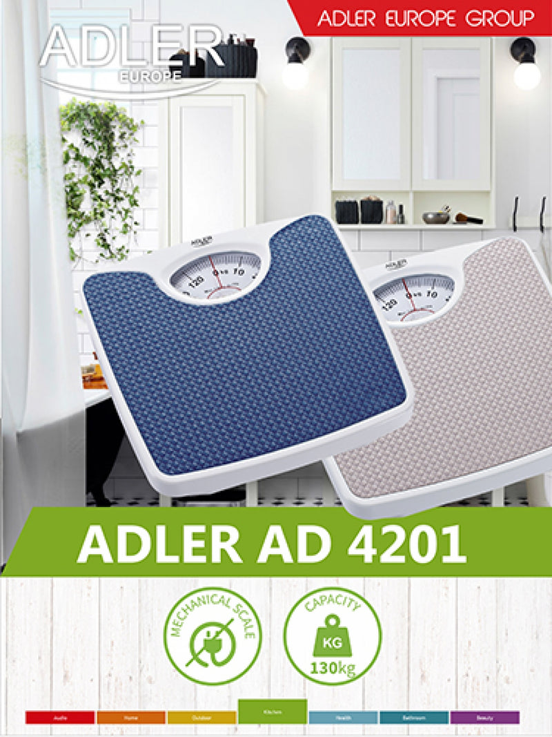 ADLER AD8151 Mechanikus Személymérleg, Szürke