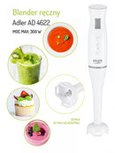 Adler AD4622 200W, 220-240 V fehér botmixer