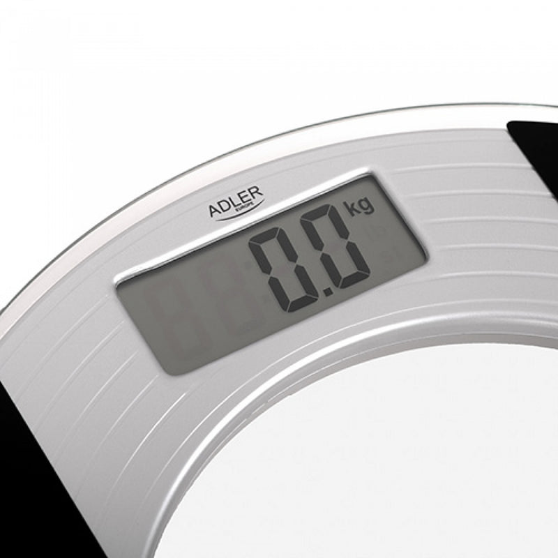 Adler AD 8122 LCD elemes edzett üveg fürdőszoba mérleg