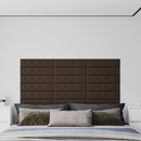 vidaXL Fali Fejtámla 12 pcs Barna 60 x 15 cm Műbőr