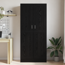 vidaXL Könyvespolc Fekete tölgy 82,5 x 30,5 x 185 cm Faanyag