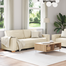 vidaXL Kanapé 2 pcs Bézs 220 x 80 x 84 cm Lábbal kevert anyag